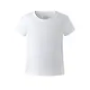 200g Camiseta Base de Manga Corta para Niños de Algodón Puro Pesado Ropa de Trabajo Holgada Algodón Peinado Camiseta Unisex Camiseta Promocional