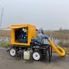 Bomba autocebante con motor diésel y salida de agua automática, de 6 pulgadas y 220 V, para pozo móvil, bomba de aguas residuales de alta elevación.