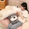 Juguete de Peluche Schnauzer Cachorro West Highland Muñeco Almohada Larga Muñeco para Dormir Cojín para Asiento de Ventana Grande Juguete de Peluche