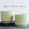 Maceta de Cerámica Minimalista Estilo Nuevo Corrugado Pequeña, Mediana, Grande Estilo Ins con Plato para Uso Doméstico, Adecuada para Suculentas, Phalaenopsis y Orquídeas Colgantes