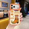 Funda de teléfono de retazos de tela retro bestseller transfronteriza de silicona líquida para Apple 16 Pro, tacto agradable a la piel con forro de terciopelo incorporado