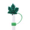 Tapa creativa a prueba de polvo para popote, pegamento suave de PVC, serie hoja de arce, funda para popote, tapa para popote, tapa antipolvo, en stock en Amazon, pelo