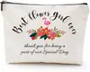 Serie de Bolsas Cosméticas Estampadas de Agradecimiento, Bolsas de Tocador Portátiles de Lino Denso Impermeables para Viaje, Regalos para Amigos, Familiares y Maestros