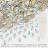 Rhinestones de Vidrio de Colores con Fondo Plano en Forma de Flecha de 4*6 mm, Accesorios Irregulares para Uñas, Materiales de Rhinestone para Uñas Portátiles al por Mayor