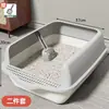 Caixa de areia para gatos anti-respingos grande banheiro para gatos semifechado aberto caixa de areia para gatos com cerca alta suprimentos para gatos atacado