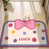 Felpudo de Diatomeas con Lazo de Dibujos Animados para Baño del Hogar, Felpudo para Puerta de Entrada, Alfombrilla Absorbente para Pies de Baño