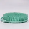 Escova Tátil para Bebê Escova de Banho de Silicone Dupla Face Multifuncional Escova de Banho Massageadora Escova de Banho para Bebê
