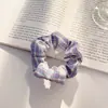 Novo scrunchie xadrez floral coreano para mulheres, de alta qualidade, elástico de cabelo doce e fofo, elástico de cabelo estiloso