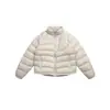 90% plumón de pato blanco, ligero, estilo corto para exteriores, resistente al agua, nailon, cuello alto, chaqueta acolchada de plumón, unisex