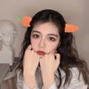 Diadema con orejas de conejo del mismo estilo de Xingdelu, linda muñeca de dibujos animados de celebridades de Internet de Corea del Sur, diadema con horquilla, banda para el cabello de felpa para lavarse la cara