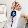 Pulseira de Metal com Trevo de Quatro Folhas de Pedra Preciosa Adequada para Apple 10ª e 11ª Geração, Samsung, Huawei 11 Fit4, Gt6, Pulseira Xiaomi