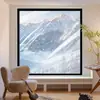 Cortinas térmicas de inverno, película de janela selada de camada dupla, película de isolamento à prova de vento e espessada, solução anticongelante e bloqueadora de vento para clima frio, folha de plástico