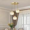 Candelabro de Restaurante de Lujo Ligero Tres Cabezales Moderno Simple Cristal Lámpara de Mesa de Comedor Larga para Bar Lámparas Nórdicas para Comedor de Casa
