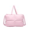 Bolsa Acolchoada de Algodão Xiaohongshu, Bolsa de Penas, Bolsa Tote Casual de Grande Capacidade Feminina 2024, Bolsa de Ombro Feminina para o Dia a Dia, Bolsa de Mão