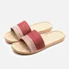 Pantuflas de Masaje Pantuflas de Lino Verano para Mujer Interior Hogar Zapatos de Hombre Pareja Antideslizante Tela para el Hogar Verano