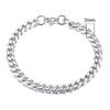 Pulseira Masculina Europeia e Americana de Aço Titânio Cruzada Seis Lados Moídos Pulseira Cubana Pulseira de Personalidade Simples Joia da Moda Terra Cool