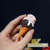 Imán de Nevera de Pastel de Cono de Helado 3D de Simulación de Dibujos Animados Juguete de Comida Accesorios de Bricolaje Juguete de Comida Imán de Nevera
