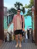 Camisa Retro Americana de Cuadros Rojos de Manga Corta para Hombre, Marca de Moda, Holgada, Casual, Versátil, de Gama Alta, Camisa de Manga Corta para Ropa de Trabajo