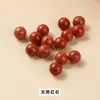 Jingdian Jewelry Contas Meio Furo Contas Soltas Acessórios para Joias Brincos DIY Acessórios de Cabelo Contas de Ágata Vermelha Meio Furo Atacado