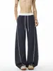 Colección Otoño 2026: Pantalones de pierna curva con patrón de escamas de dragón sin sombras en la pared, colorblock, tallas M-5XL, HK261069-Especial P37