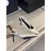 Sandalias de Tacón de Aguja Abiertas en la Espalda con Punta Afilada Estilo Coreano para Mujer, Nuevo Estilo de Verano, Elegantes y Sexy, Sandalias de Tacón Alto con Banda Elástica para Mujer