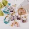 Aretes Colgantes Irregulares Ovalados Forma de Gota de Agua de Resina Cristalina Amapola Molde de Silicona Molde de Resina para Colgantes de Joyería DIY