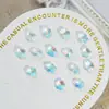 Moderna Nueva Decoración de Uñas Sal Marina Cristalina Pedrería Transparente Fondo Irregular Puntiagudo Aurora Iridiscente Corazón Torcido Decoraciones para Uñas