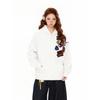 Sudadera con Capucha Fina Bordada con Insignia de Terciopelo Estilo High Street Americano para Primavera y Otoño, Corte Holgado, Mismo Diseño para Hombre y Mujer