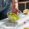 Cuenco de vidrio con borde dorado estilo japonés, plato transparente para frutas, cuenco de ensalada de verduras de moda, vajilla para platos fríos y fideos del hogar