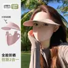 Máscara de Proteção Solar de Alto Acabamento para Mulheres, Protetor Solar Facial de Cobertura Total para Uso Externo no Verão, Máscara Integrada Fresca e Fina