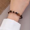 Nova Pulseira Irregular Retrô de Estilo Chinês com Contas de Madeira Zen Estilo Étnico High-end Versátil Elegante para Mulheres
