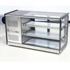 Balcão refrigerado de exposição para desktop, balcão refrigerado móvel de três camadas para conservação de alimentos, armário triciclo refrigerado para espetinhos fritos e churrasco de feira noturna