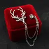 Conjunto Retro de Moda Estilo Coreano con Accesorios Resistentes, Cadena Popular Estilo Ins para Cuello de Traje de Hombre, Accesorios para Traje