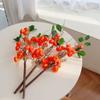 Kumquat artificial, pequeño fruto de kumquat, flor artificial para mesa de comedor, flor artificial para sala de estar, decoración interior, naranja, rama de naranja, decoración floral