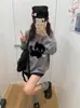 Suéter Decorativo de Peixe Pequeno Tridimensional Feminino Gatinho Fofo Jacquard de Imitação de Visão Coat Outono e Inverno Macio Waxy Tricô Doce Top