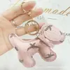 Chaveiro de Couro Estampado Criativo para Cachorro, Pingente de Filhote Fofo Multicor, Decoração para Bolsa e Carro, Acessório Personalizado Atacado