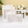 Saco de Presente Transparente com Janela Aberta Saco de Presente para o Dia dos Namorados Saco de Presente com Flores Saco de Presente para Acompanhamento de Casamento Bolsa de Mão para Confeitaria