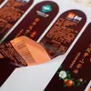 Rolo de Etiqueta Alimentar Personalizado Adesivo Autoadesivo Impressão de Adesivos Máquina Automática de Rotulagem Filme PET Retardante de Chama Estampagem a Quente