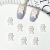 Abalorios de resina para arte de uñas de dibujos animados al por mayor, lindo oso, flotador, conejo, gel crema DIY, pasador para el cabello, accesorios para uñas