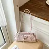 Bolsa Pequena com Laço Estilo Ballet para Mulheres 2026 Nova Doce Bolsa Baguete de Bolinhas Bolsa de Ombro Simples Versátil de Verão