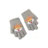 Guantes de Invierno para Niños y Niñas, de Cinco Dedos para Exteriores, de Lana Cálida para Bebé, Engrosados, con Orificio para Tareas, de Dos Dedos para Niños Pequeños