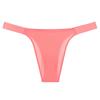 Nova Roupa Íntima Feminina de Comércio Exterior, Calcinha de Cor Sólida com Acabamento em Seda, Estilo Tanga de Cintura Baixa, que Molda o Quadril, Estilo Europeu e Americano F008
