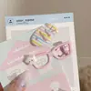 Presilha infantil para franja lateral, presilha de jacaré colorida com bolinhas para meninas, grampo para arrumar cabelos soltos na parte de trás da cabeça