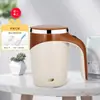 Taza Mezcladora Eléctrica, Recargable, Taza de Café Giratoria Automática, Acero Inoxidable Creativo Magnético Taza de Agua para Oficina