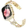 Adequado para Apple Iwatch11 Pulseira de Relógio com Laço Cravejada de Diamantes Pulseira de Metal Estilo Corrente para Apple Watch Feminino Transfronteiriço