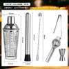 Kit coqueteleira de vidro balança coqueteleira de vinho com receita coqueteleira de três estágios ferramenta de coquetel copo de bater à mão