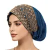 Chapéu com Miçangas e Renda de Crochê, Faixa Larga Fina com Renda Vazada e Pérolas, Faixa Elástica de Renda, Chapéu Headwrap, Chapéu Lenço Étnico