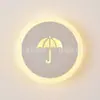 Lámpara de pared acrílica LED lámpara de noche de dormitorio sala de estar pasillo pasillo Lámpara redonda LED iluminación una generación de pelo