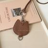 Bolsa Pequeña y Linda de Cuero para Monedas Collar Colgante para Mujer Funda para Auriculares Cuerda de Cuero Cadena de Lana Accesorios Largos Bolsa de Almacenamiento