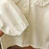 Camisa de primavera y otoño para niñas, estilo occidental, con personalidad infantil, moderna, dulce y linda, con encaje y dibujos animados bordados.
